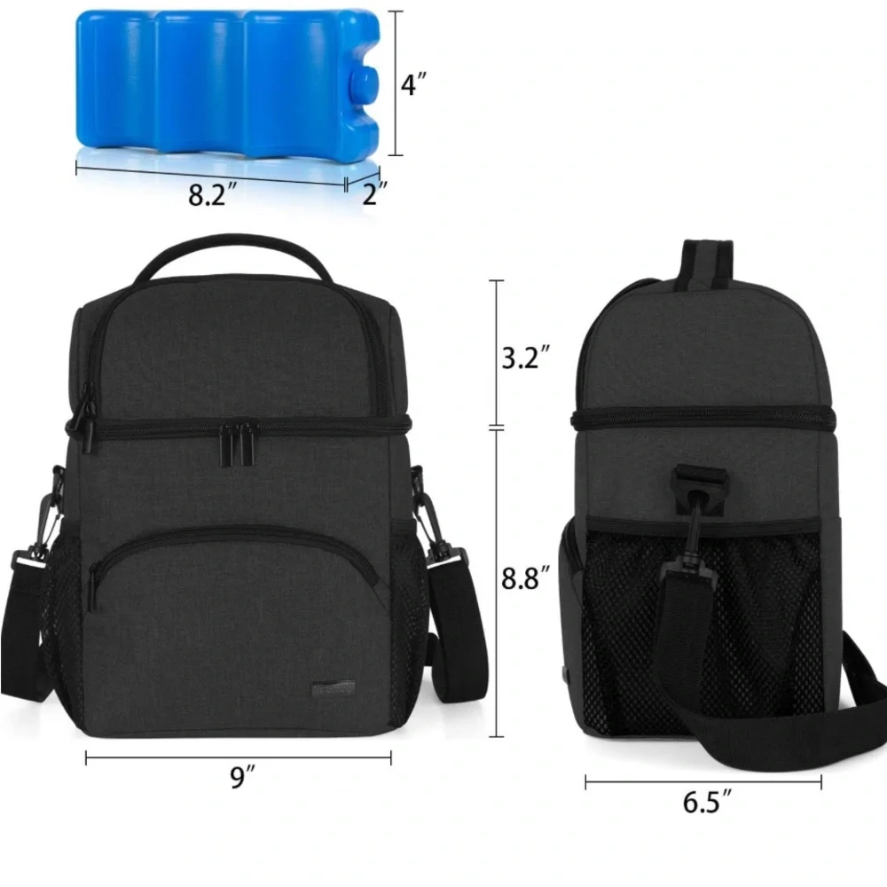 Teamoy Double Layer Breastmilk Cooler Travel Bag with Ice Pack NWOT